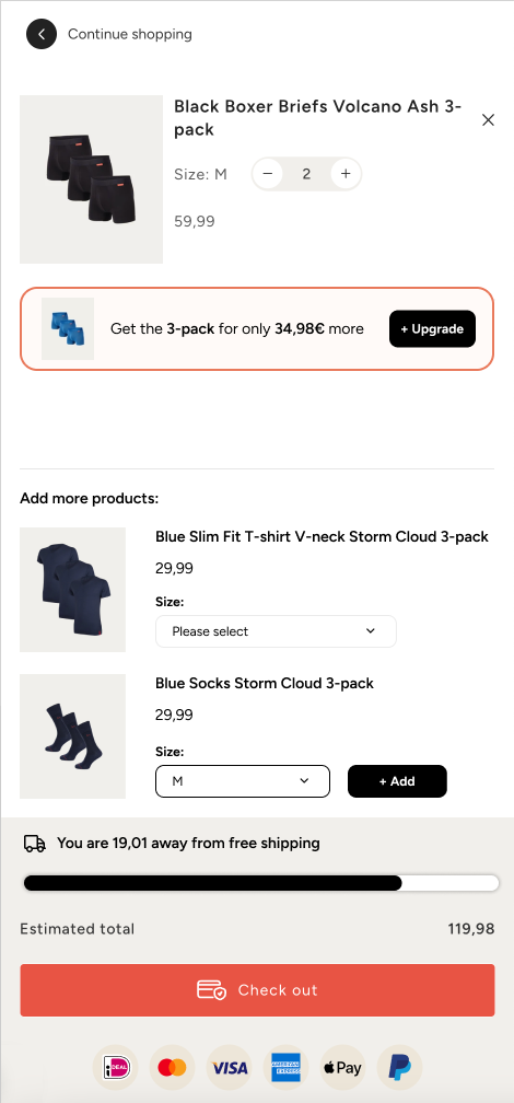 Mobile product page